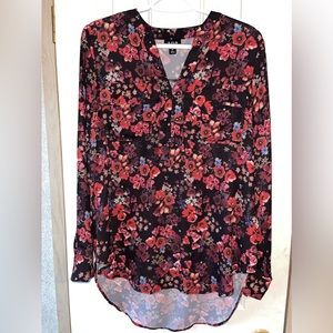 a.n.a. Floral Sheer Blouse